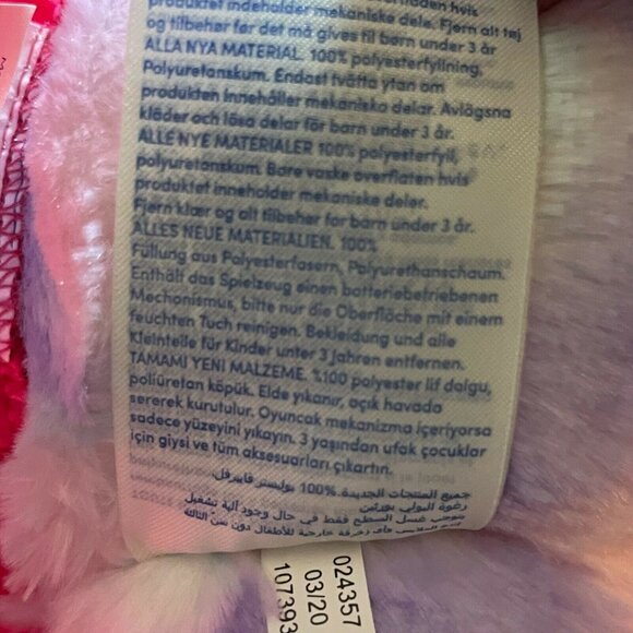 Build-A-Bear Colorful Tie Dye Plush Cat In Pink Sequin Dress 16" - Picture 9 of 12